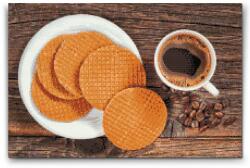  Gyémántszemes kirakó - Stroopwafel Méret: 40x60cm, Keretezés: Kartonlemezen, Gyémántok: Kerek