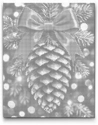  PontPöttyöző - Karácsonyi toboz Méret: 30x40cm, Keretezés: Keret nélkül (csak a vászon), Szín: Fekete