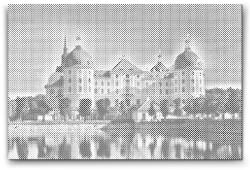 PontPöttyöző - Moritzburg kastély - Németország Méret: 40x60cm, Keretezés: Kartonlemezen, Szín: Zöld