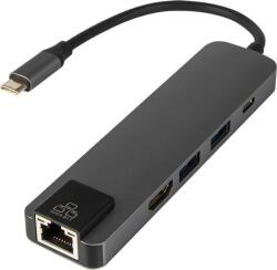 BLOW Hálózati Kártya - USB-C Hub, , RJ45, + HDmi, K-03 (86-060#) (86-060#)