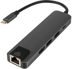 BLOW Hálózati Kártya - USB-C Hub, , RJ45, + HDmi, K-03