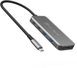 j5create JCH453-N hálózati csatlakozó USB4 10000 Mbit/s Szürke (JCH453-N)