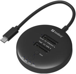 Sandberg M. 2 SSD dokkoló -USB3.2 Cloner Dock for M2+NVMe (136-72) - tonerklinika
