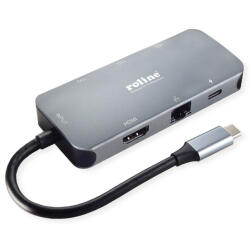 Roline 12.02. 1121 hálózati csatlakozó USB C-típus 5000 Mbit/s Szürke (12.02.1121)