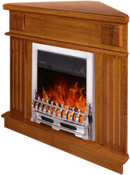 Art Flame Marina walnut &Galileo silver 1000x1000x500 mm