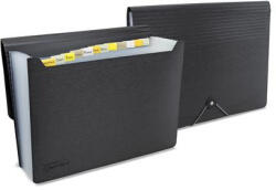 Rapesco Harmonikamappa, A4, PP, 13 rekeszes, RAPESCO "Germ-Savvy", matt fekete