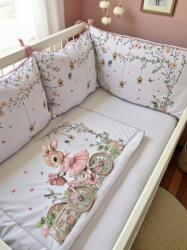 Bambino Casa Луксозен спален кoмплект Bambino Casa - Rose Rabbit Bicycle, 5 части (3900)