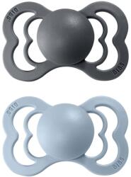BIBS Supreme Natural Rubber Size 2: 6+ months cumi Iron / Baby Blue 2 db