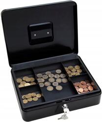  Fém malacpersely, pénz, kulcs, széf 30 x 24 x 9 XXl, fekete