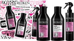 Redken Acidic Color Gloss professzionális rutin készlet, E-vitaminnal és argininával festett hajra: Sampon 300 ml + Balzsam 300 ml + Leave-in intenzív fényességért 190 ml