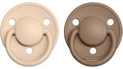 BIBS De Lux Natural Rubber Size 2: 6+ months cumi Vanilla / Dark Oak 2 db