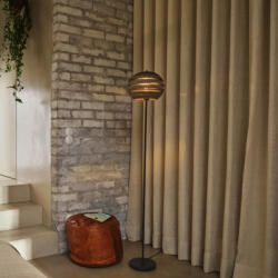 OSRAM Decor Cardboard Ball - Barna kartonpapír állólámpa, E27 foglalat, fenntartható természetes anyag, inline kapcsolóval, 305 mm átmérő, 1600 mm (4058075837164)