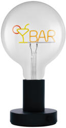 OSRAM 1906 Letter Table Bar - Vintage asztali lámpa E27 foglalattal, neon színű LED-es " Bar" felitattal, 1, 2W, 1200K, fekete fém és üveg (4058075853201)