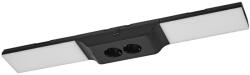OSRAM Undercabinet Socket Flood - Keretmentes bútoralvilágítás kit melegfehér fénnyel 3000K, 10W, 500lm, dimmelhetőséggel, 2 EU aljzattal és 2 USB-C porttal fekete kivitelben (4058075842762)