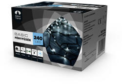 DekorTrend Basic 1200 cm, 240 LED fényfüzér, hideg fehér (KDT_242)