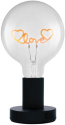 OSRAM 1906 Letter Table Love - Vintage asztali lámpa E27 foglalattal, neon színű LED-es " Love" felirattal, 1, 2W, 1200K, fekete fém és üveg (4058075853188)