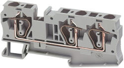 Schneider Electric Linergy TR - Sorkapocs, rugós csatlakozású, átmenő, 3 pontos, 6mm2, szürke, 41A, 800V névleges feszültség, clip-on rögzítés; NSYTRR63 (NSYTRR63)