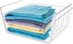 Koopman International Koopman rögzíthető tárolókosár, fém, 30x26x14 cm, fehér (KO-C80653510-2110)