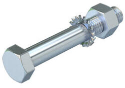 OBO hatlapfejű csavar anyával és 2 alátéttel, cink M12x110 6418317 (6418317)