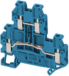 Schneider Electric Linergy TR terminals blocks - NSYTRV24DBL - Csavaros kétszintes átkötőkapocs 1x1 csatlakozás 5, 2 mm 2, 5 mm2 24A - es kék (NSYTRV24DBL)