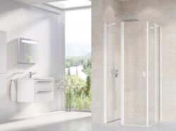 RAVAK Chrome CRV2+CRV2 zuhanykabin matt fehér 90x110 (1QV70E00Z1+1QVD0E00Z1)