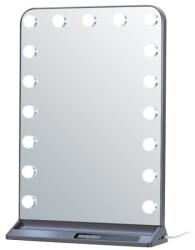 IMMAX HOLLYWOOD Make-up s LED, CCT, LCD display, USB C/A výstupy, šedé (09101L)