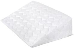 BellaTEX ék fejtámla varrással - 80 × 50 × 20 cm - fehér (7394)