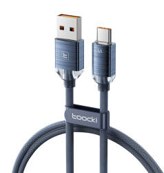 Toocki USB A - USB C 66W 6A kábel 1m kék (TXCT-SJ03) (TXCT-SJ03)