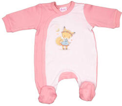 Asti Vékony, pamut, elöl patentos kislány rugdalózó Rókalány mintával