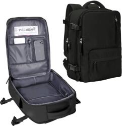  Hátizsák, 20-35 liter űrtartalom, puha hátú kivitel, fekete