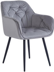 TEMPO KONDELA Dizájnos fotel, sötétszürke Velvet szövet, FEDRIS NEW