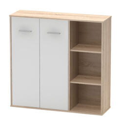 TEMPO KONDELA Szekrény, sonoma tölgy/fehér, MAURUS NEW MA32