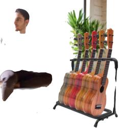  Gitárállvány, gitártartó, összecsukható kivitel, könnyű hozzáférés, 5