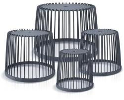 Prosperplast CLUBO Univerzális tárolókosár készlet, 4 db, antracit (46083)