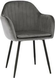 TEMPO KONDELA Dizájnos fotel, szürke Velvet anyag, ZIRKON