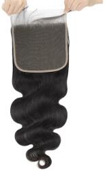 Body Wave Csipkezárás, Remy Hair, Kézzel kötött, 150%-os Sűrűség, Csak 5x5 Zárás, 14 hüvelyk