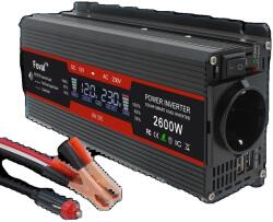  Tápinverter, módosított szinuszhullám, DC 12V bemenet, kettős USB-kimenet, M2600W 12V 50hz EU