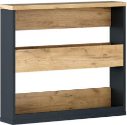 TEMPO KONDELA Fali polc, grafit/artisan tölgy, KLAUDIUS TYP 5 - pepita