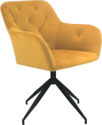 TEMPO KONDELA Forgószék, mustár/fekete, VELEZA NEW