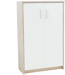 TEMPO KONDELA Szekrény, sonoma tölgy/fehér, JOHAN 2 NEW 13 - pepita