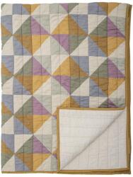 Bloomingville Színes Pamut Steppelt Ágytakaró 150x125 cm
