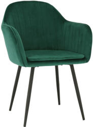 TEMPO KONDELA Dizájnos fotel, smaragd Velvet anyag, ZIRKON