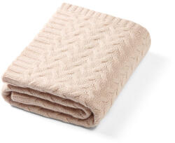 BabyOno takaró merino gyapjú kötött 75x100cm világos bézs 1648/01 - pepita