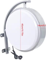  LED kétoldalas reklámfénydoboz, 40 cm átmérőjű, vízálló kivitel, FEHÉR, 10 W