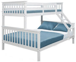 TEMPO KONDELA Emeletes, kinyitható ágy , fehér, BAGIRA