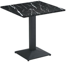 Tempo Bisztró asztal, fekete márvány/fekete, 70x70 cm, RINALDO TYP 1