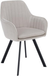 TEMPO KONDELA Design fotel, bézses szürke Velvet szövet, AURIL