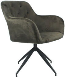 TEMPO KONDELA Forgószék, szürkésbarna barna/fekete, VELEZA NEW