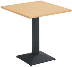TEMPO KONDELA Bisztró asztal, tölgy/fekete, 70x70 cm, RINALDO TYP 1