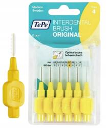 TePe fogköztisztító kefe 4 0, 7 mm méret, sárga 6 db (5060488880896)